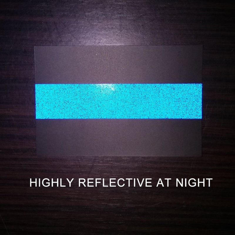 Creatrill 3 Pack Reflective Police Thin Blue Line Bumper Decal Stickers 4" x 2.6" | Compatible with Cars & Trucks, Honoring Police Law Enforcement Vinyl Window Laptop Tape - Image 4